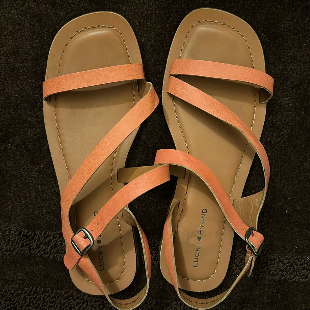 Lucky Brand Orange Sandals